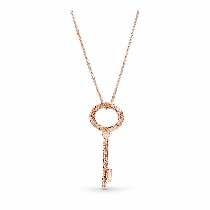 Pandora Rose™ Regal Key Necklace Sale NZ (654872-JUI)